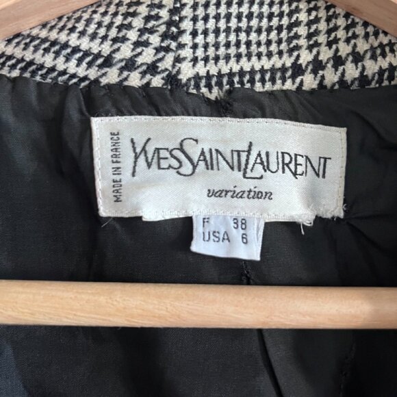 VINTAGE Yves Saint Laurent variation Blazer in Herringbone F 38 / US 6 - Picture 3 of 6